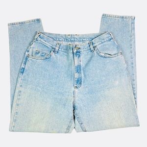 Mom High Waist Vintage Lee Light Blue 80s 90s Denim Mom Jeans, Waist 32 Sz 10/12